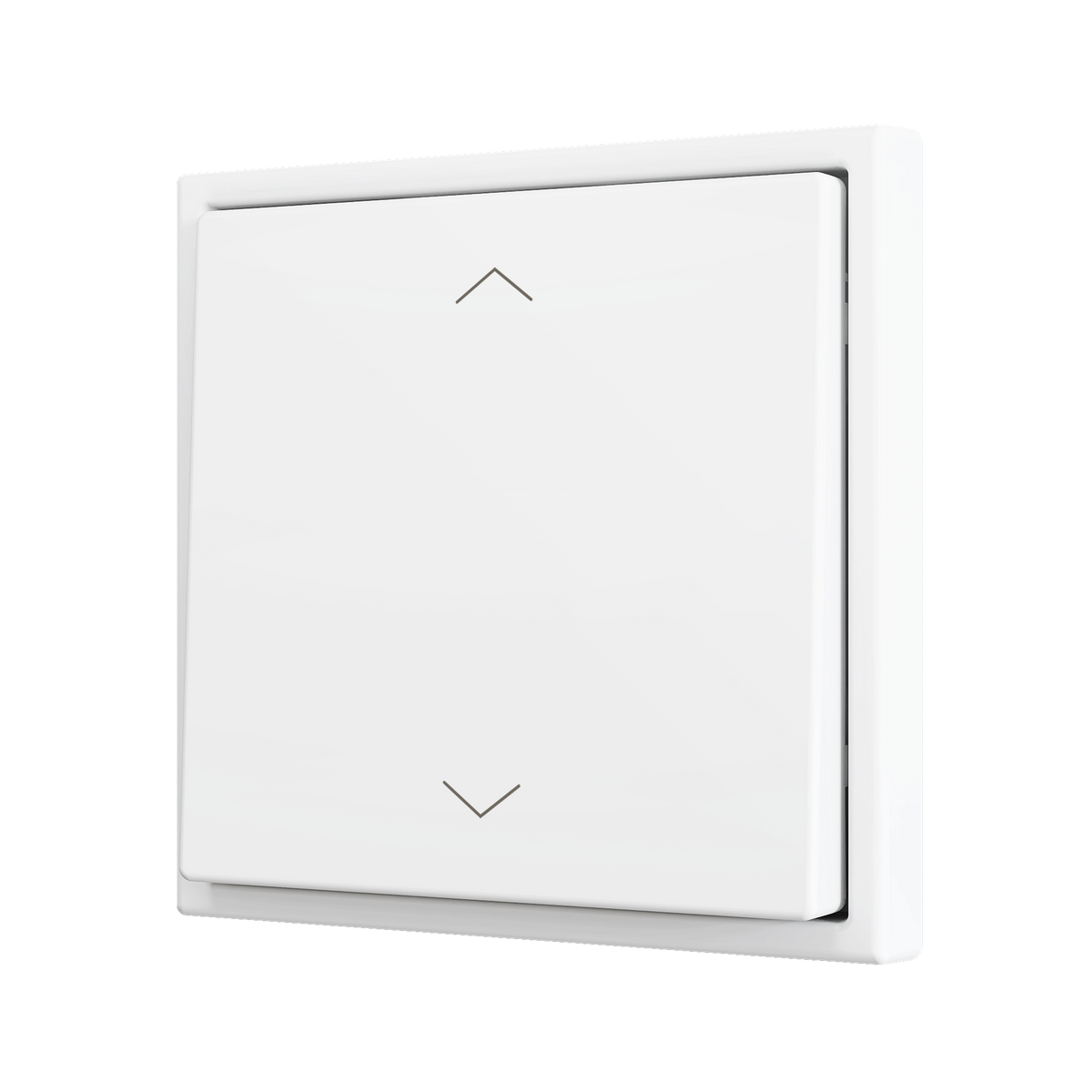 ZS70. Simple Soft push button for 2 binary inputs 70x70 mm - Silver by Zennio