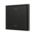 ZS70. Simple Soft push button for 2 binary inputs 70x70 mm - Shutter icon - Anthracite by Zennio