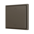 ZS70. Simple Soft push button for 2 binary inputs 70x70 mm - Shutter icon - Mocha by Zennio