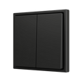 ZS70. Double Soft push button for 2 binary inputs 70x70 mm - Anthracite by Zennio
