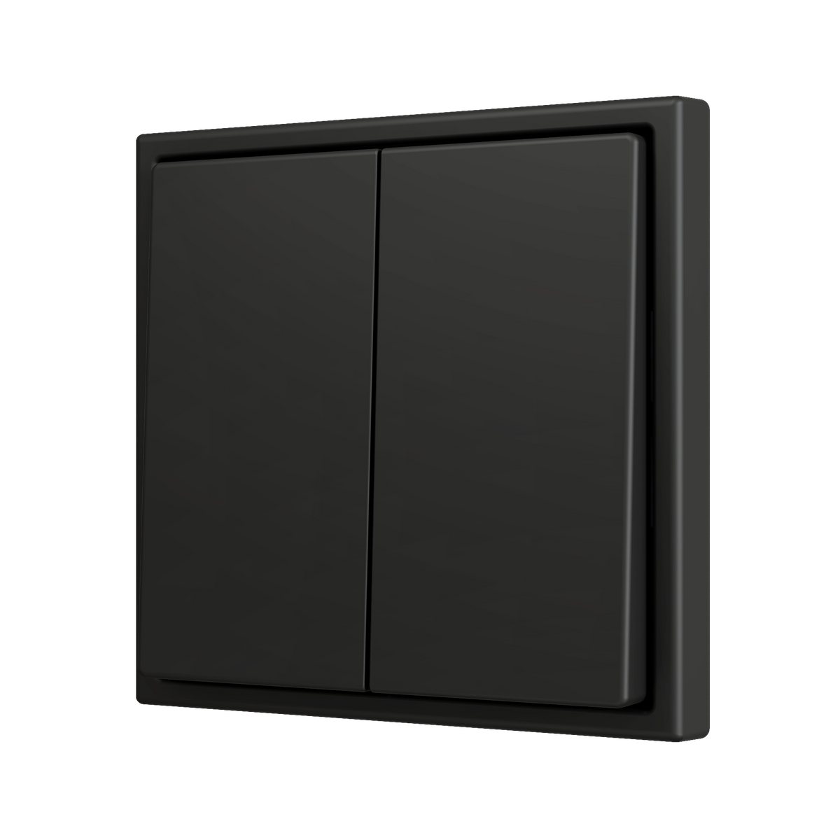 ZS70. Double Soft push button for 2 binary inputs 70x70 mm - Anthracite by Zennio