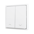 ZS70. Double Soft push button for 2 binary inputs 70x70 mm - Silver by Zennio