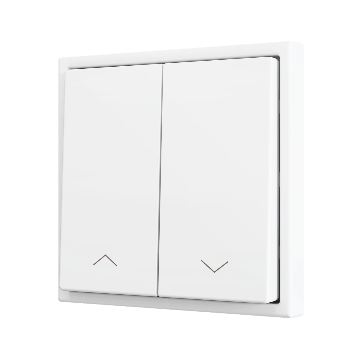 ZS70. Double Soft push button for 2 binary inputs 70x70 mm - Silver by Zennio