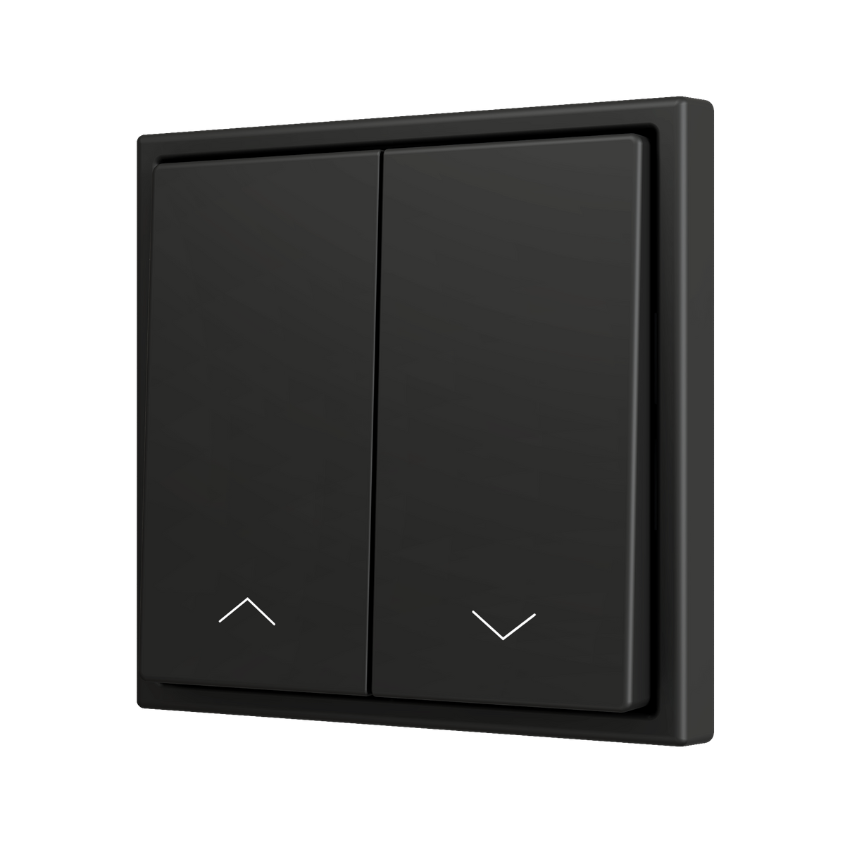 ZS70. Double Soft push button for 2 binary inputs 70x70 mm - Shutter icon - Anthracite by Zennio