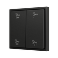 ZS70. Double Soft push button for 4 binary inputs 70x70 mm - Anthracite - Custom. Minimum 100 units per design by Zennio