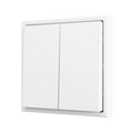 ZS70. Double Soft push button for 4 binary inputs 70x70 mm - Matt white by Zennio