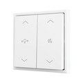ZS70. Double Soft push button for 4 binary inputs 70x70 mm - Matt white - Custom. Minimum 100 units per design by Zennio
