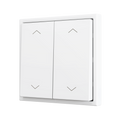 ZS70. Double Soft push button for 4 binary inputs 70x70 mm - Silver by Zennio