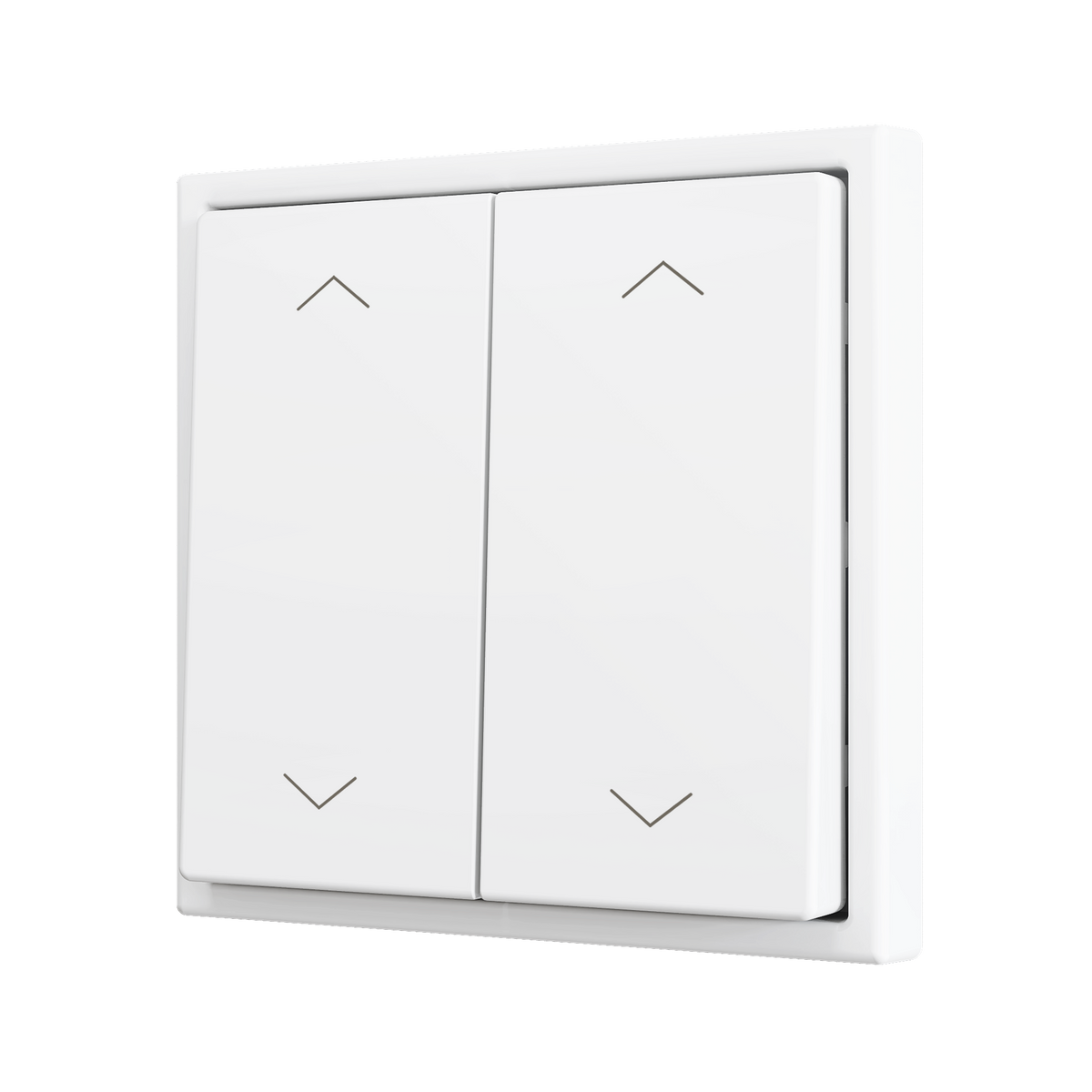 ZS70. Double Soft push button for 4 binary inputs 70x70 mm - Silver by Zennio