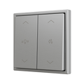 ZS70. Double Soft push button for 4 binary inputs 70x70 mm - Silver - Custom. Minimum 100 units per design by Zennio