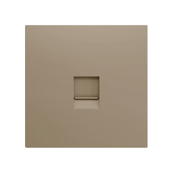 ZS70. Cover plate for RJ45 connector 70x70 mm - 1 insert - Champagne by Zennio