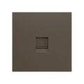 ZS70. Cover plate for RJ45 connector 70x70 mm - 1 insert - Mocha by Zennio