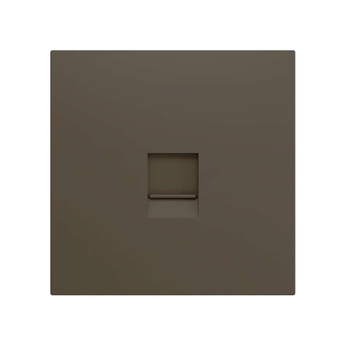 ZS70. Cover plate for RJ45 connector 70x70 mm - 1 insert - Mocha by Zennio