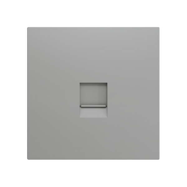 ZS70. Cover plate for RJ45 connector 70x70 mm - 1 insert - Silver by Zennio