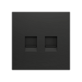 ZS70. Cover plate for RJ45 connector 70x70 mm - 2 inserts - Anthracite by Zennio