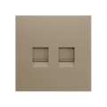 ZS70. Cover plate for RJ45 connector 70x70 mm - 2 inserts - Champagne by Zennio