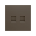 ZS70. Cover plate for RJ45 connector 70x70 mm - 2 inserts - Mocha by Zennio