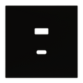 ZS70. Cover plate for double USB C+A charger 70x70 mm - Anthracite by Zennio