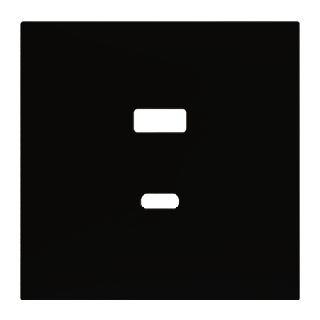 ZS70. Cover plate for double USB C+A charger 70x70 mm - Anthracite by Zennio