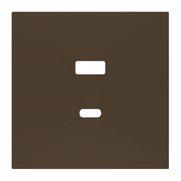 ZS70. Cover plate for double USB C+A charger 70x70 mm - Mocha by Zennio