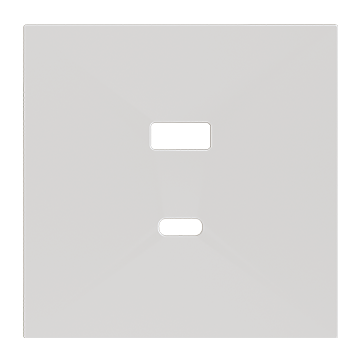 ZS70. Cover plate for double USB C+A charger 70x70 mm - Matt white by Zennio