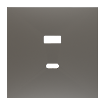 ZS70. Cover plate for double USB C+A charger 70x70 mm - Silver by Zennio