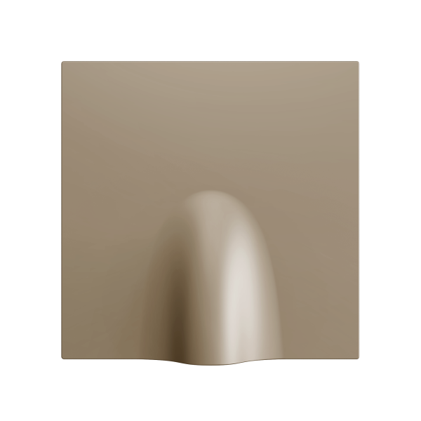 ZS70. Cable outlet cover 70x70 mm - Champagne by Zennio