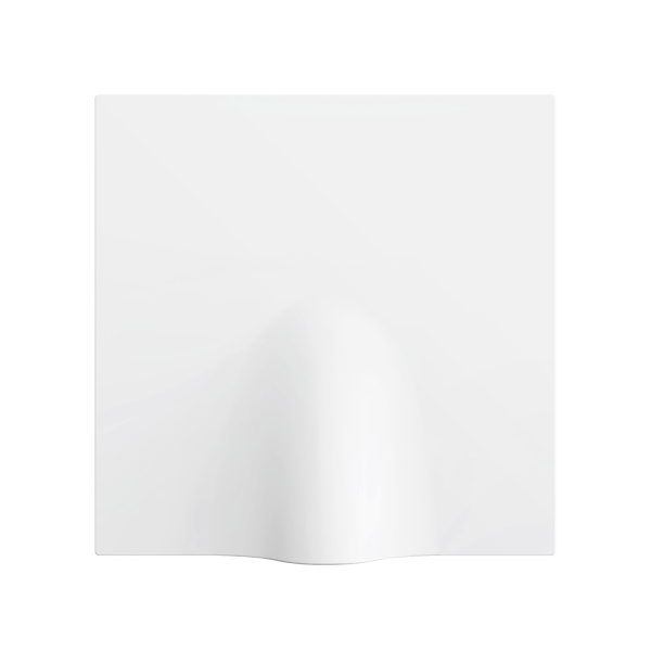 ZS70. Cable outlet cover 70x70 mm - Matt white by Zennio