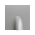 ZS70. Cable outlet cover 70x70 mm - Silver by Zennio