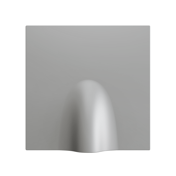 ZS70. Cable outlet cover 70x70 mm - Silver by Zennio