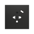 ZS70. Euro-American socket cover with USB C 70x70 mm - Anthracite by Zennio