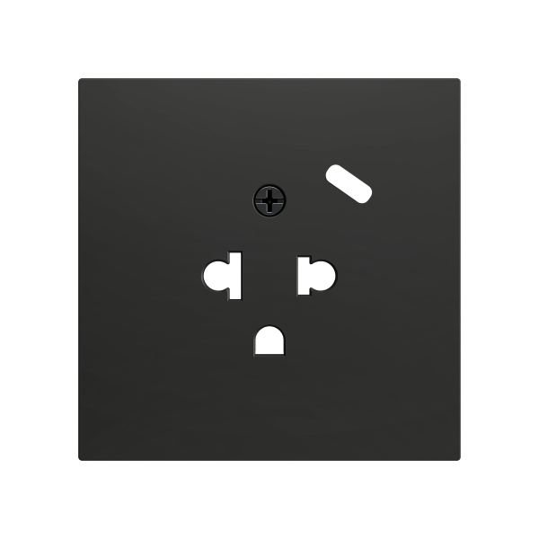 ZS70. Euro-American socket cover with USB C 70x70 mm - Anthracite by Zennio