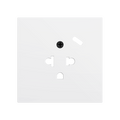 ZS70. Euro-American socket cover with USB C 70x70 mm - Matt white by Zennio