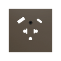ZS70. Euro-American socket cover with USB C and A 70x70 mm - Mocha by Zennio