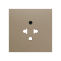 ZS70. Euro-American socket cover 70x70 mm - Champagne by Zennio