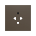 ZS70. Euro-American socket cover 70x70 mm - Mocha by Zennio
