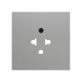 ZS70. Euro-American socket cover 70x70 mm - Silver by Zennio
