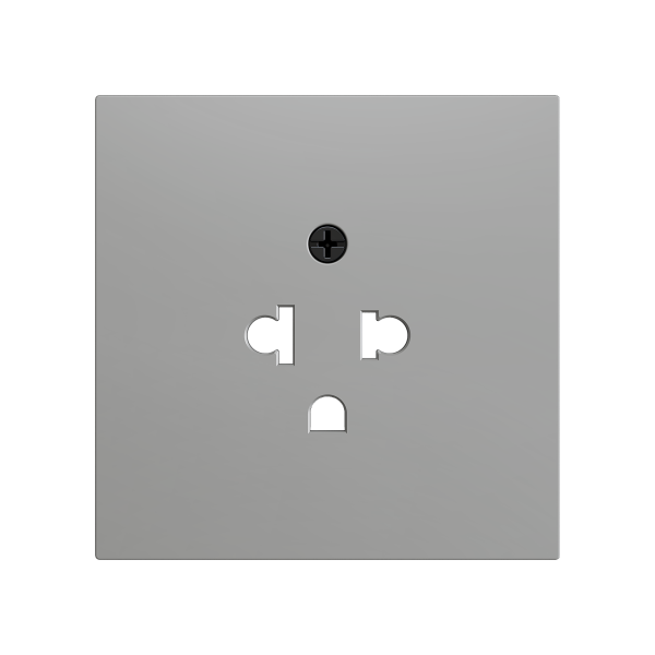 ZS70. Euro-American socket cover 70x70 mm - Silver by Zennio