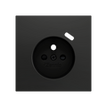 ZS70. French socket cover with USB C 70x70 mm - Anthracite by Zennio
