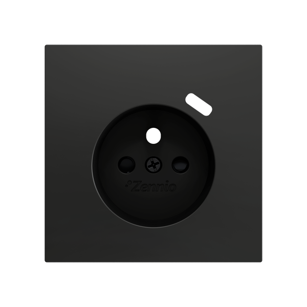 ZS70. French socket cover with USB C 70x70 mm - Anthracite by Zennio