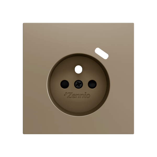 ZS70. French socket cover with USB C 70x70 mm - Champagne by Zennio