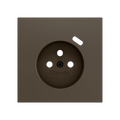 ZS70. French socket cover with USB C 70x70 mm - Mocha by Zennio