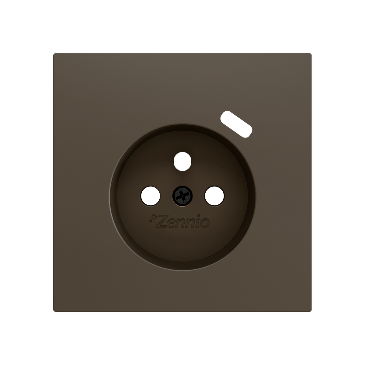 ZS70. French socket cover with USB C 70x70 mm - Mocha by Zennio