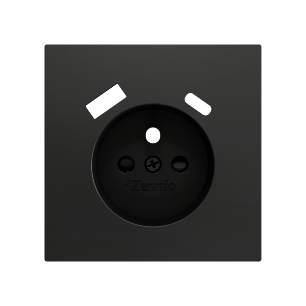 ZS70. French socket cover with USB C and A 70x70 mm - Anthracite by Zennio