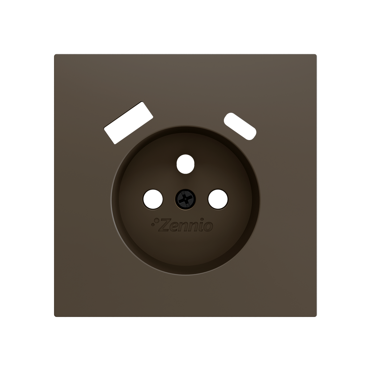 ZS70. French socket cover with USB C and A 70x70 mm - Mocha by Zennio