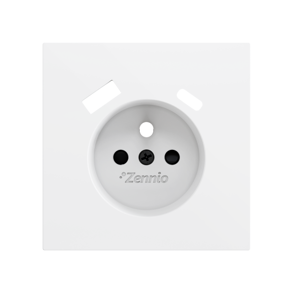 ZS70. French socket cover with USB C and A 70x70 mm - Matt white by Zennio