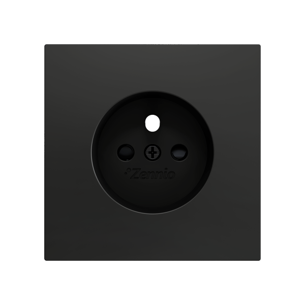 ZS70. French screwless socket cover 70x70 mm - Anthracite by Zennio