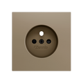 ZS70. French screwless socket cover 70x70 mm - Champagne by Zennio