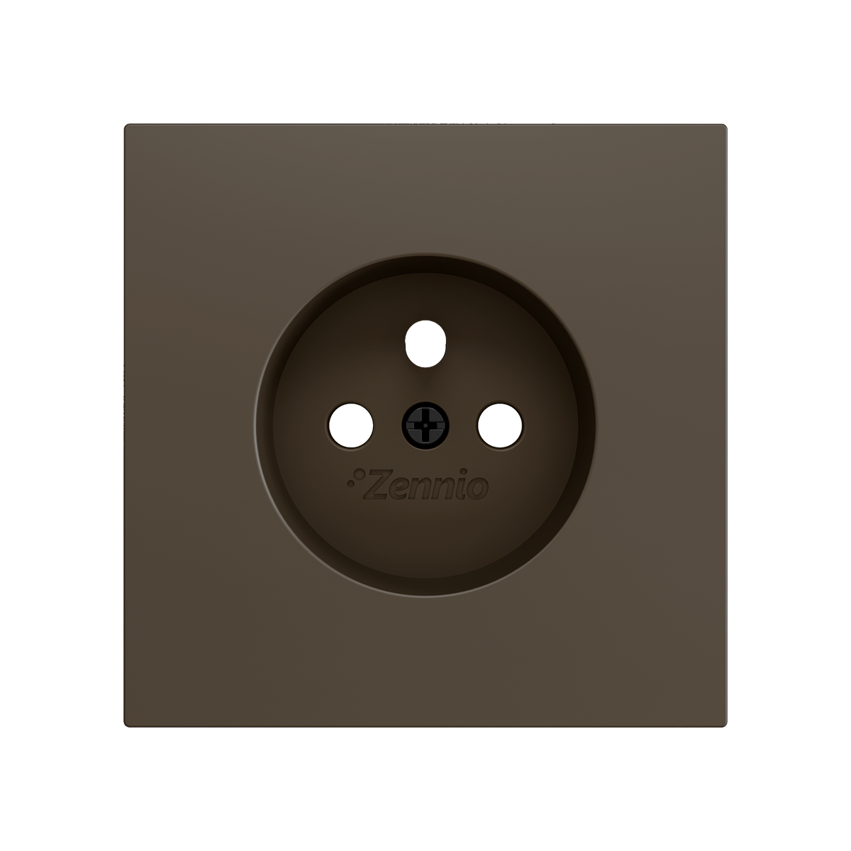 ZS70. French screwless socket cover 70x70 mm - Mocha by Zennio