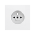 ZS70. French screwless socket cover 70x70 mm - Matt white by Zennio